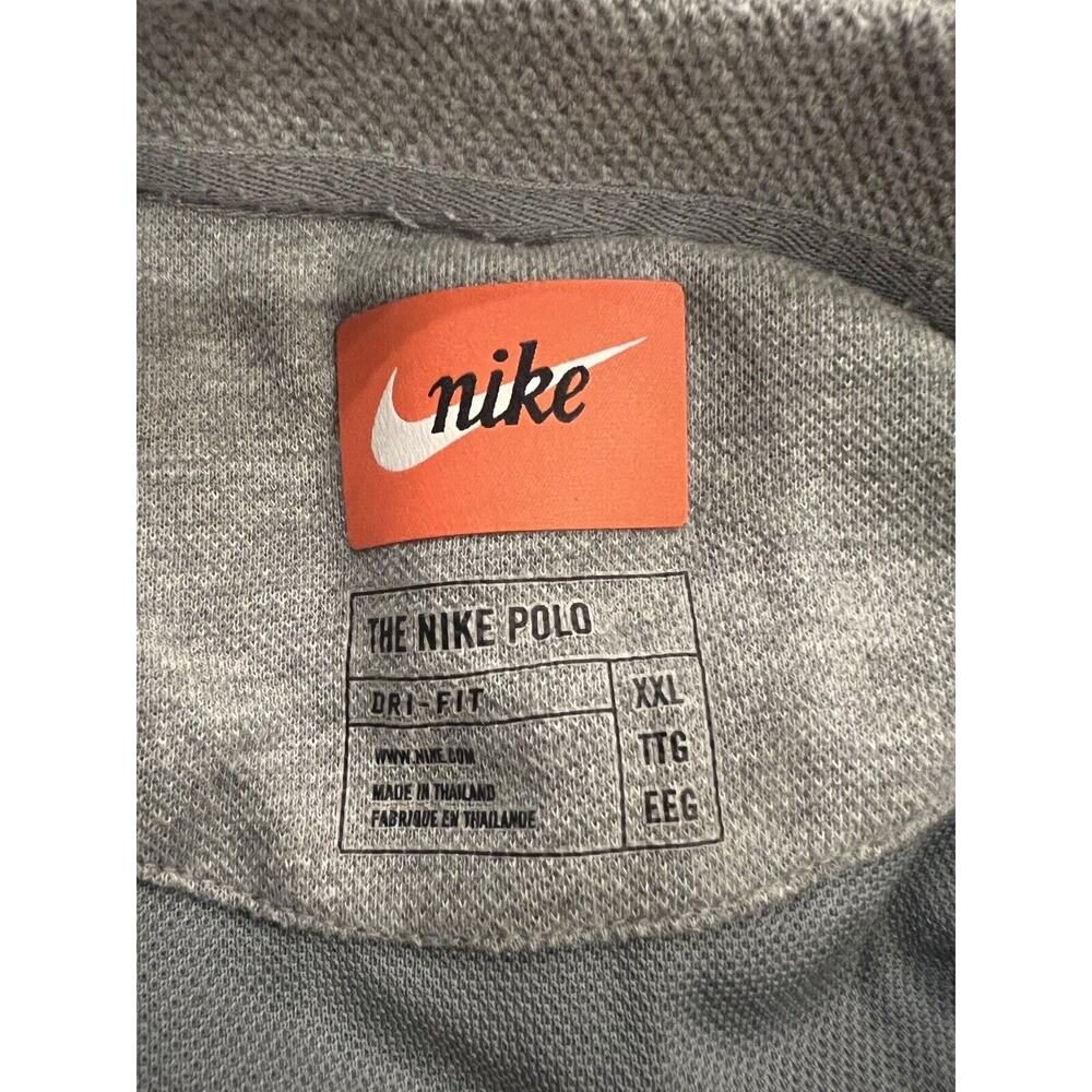 Nike Golf Polo Gray Mens Standard Fit Short Sleeve Shirt Size 2XL AT6111-021 - Picture 5 of 9